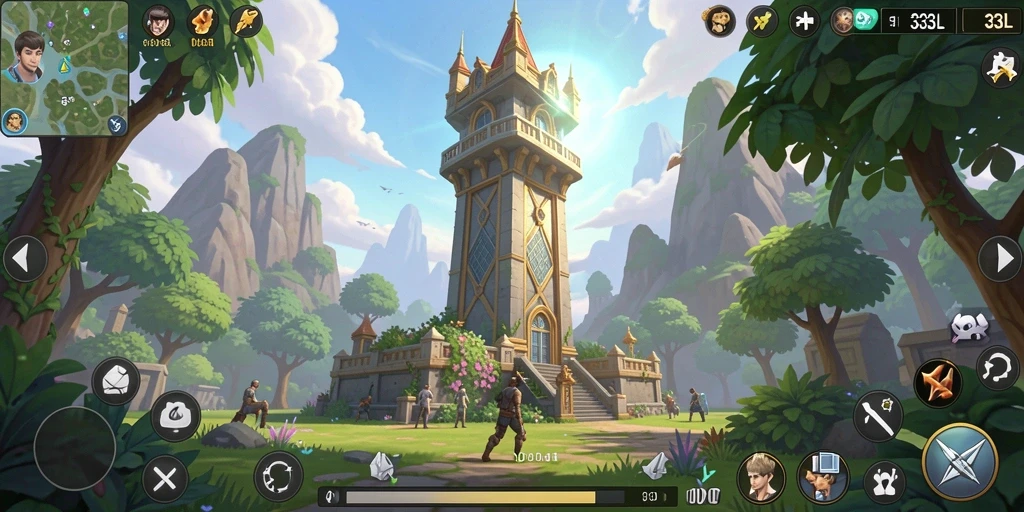 Tampilan gameplay menara pertahanan yang mendebarkan dari 33L.