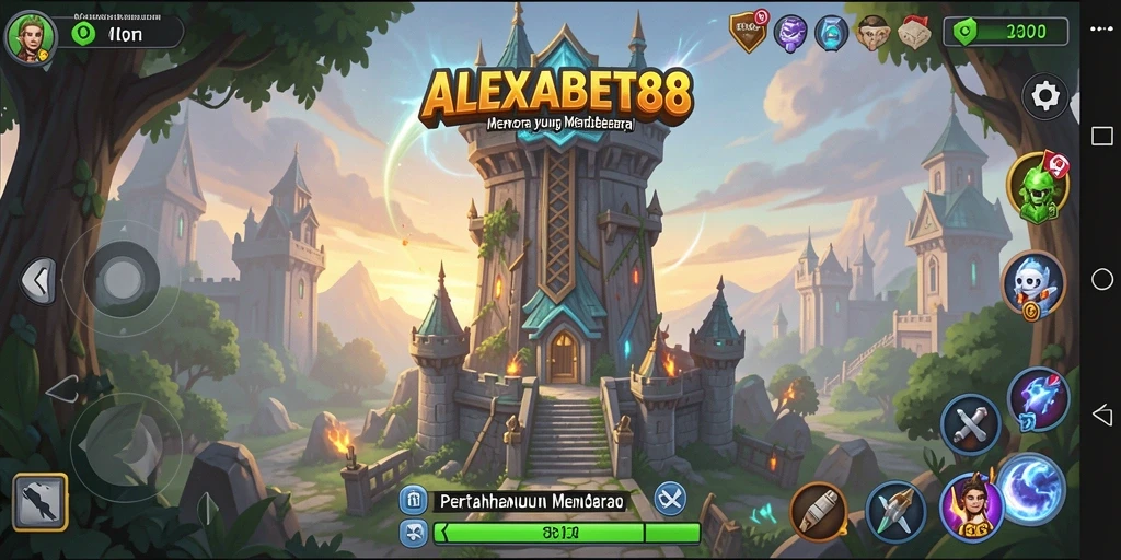 Gameplay ALEXABET88 yang mendebarkan dan strategis di Tower Defense.