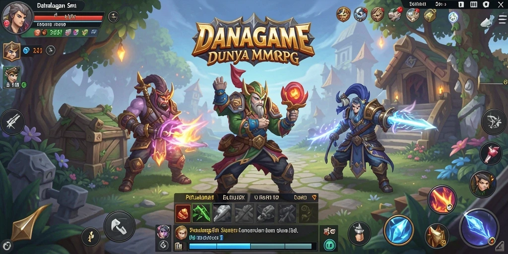 Tampilan gameplay menarik dalam <strong>DANAGAME</strong> di dunia MMORPG yang luas.