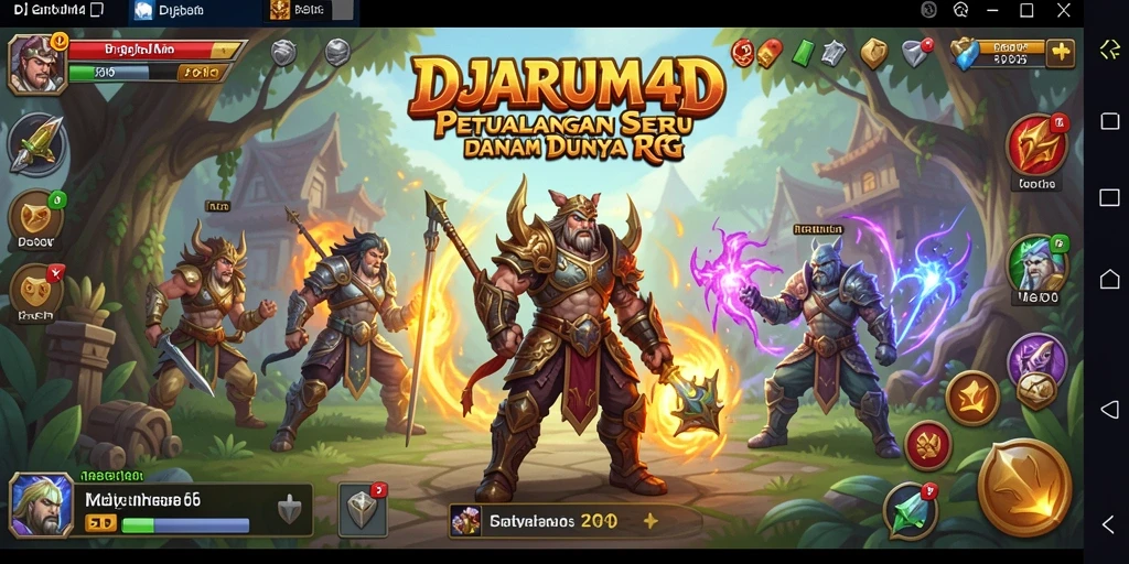Screenshot gameplay DJARUM4D menampilkan pertarungan yang intens dan karakter yang menarik.