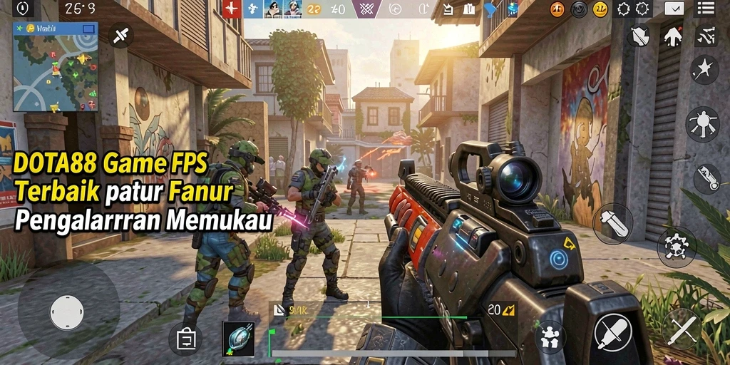 Screenshot DOTA88 menampilkan aksi intens dalam permainan FPS.