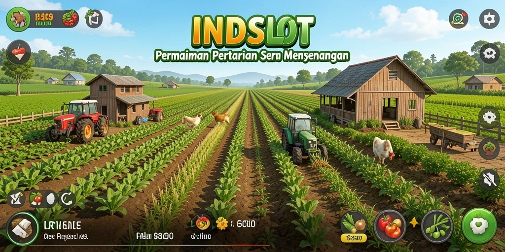 Tampilan menarik dari gameplay seru INDSLOT di dunia pertanian.