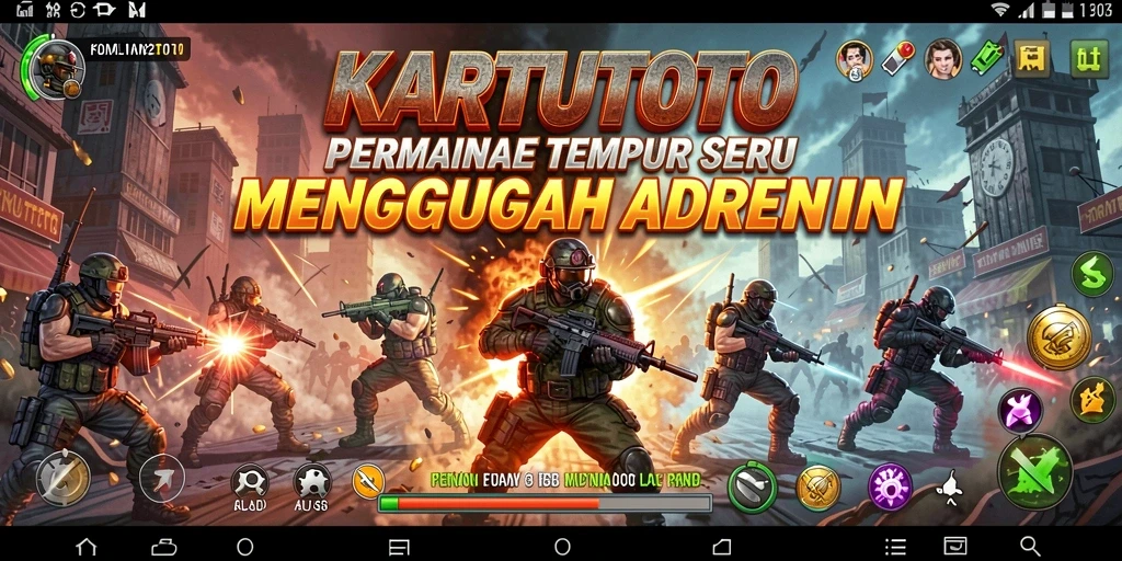 Screenshot KARTUTOTO menampilkan aksi gameplay TPS yang mendebarkan.