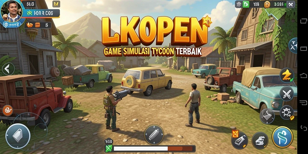 Tampilkan gameplay LKOPEN dengan simulasi bisnis yang menarik.