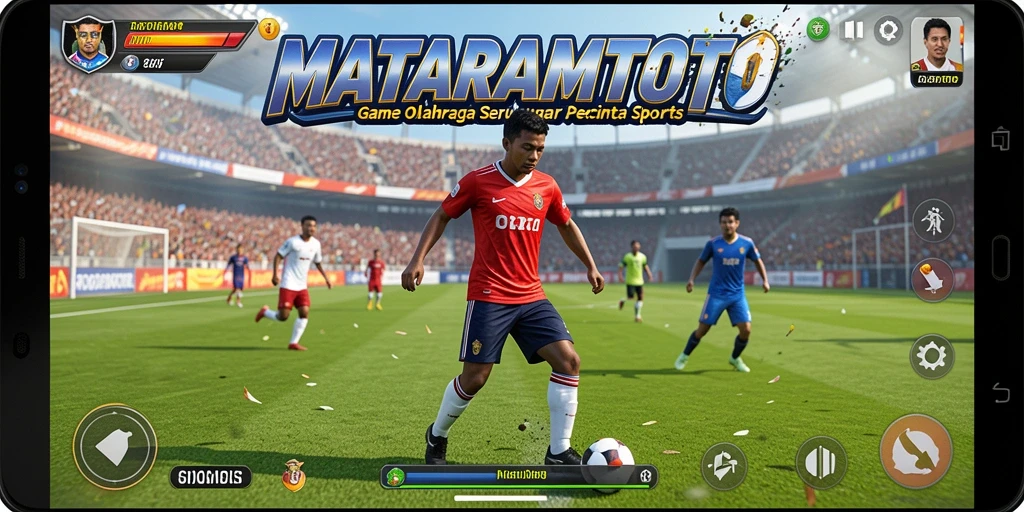 Tampilan gameplay seru dari MATARAMTOTO yang penuh aksi olahraga.