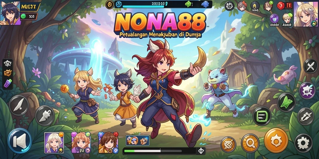 Menampilkan gameplay NONA88 yang penuh warna dan karakter Anime menarik.