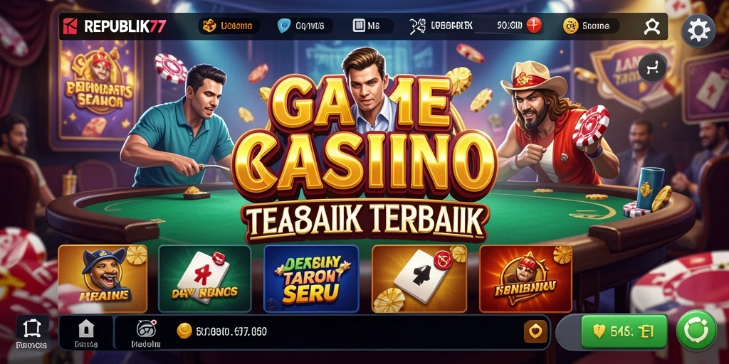 Tampilan gameplay seru dalam aplikasi Kasino REPUBLIK77.