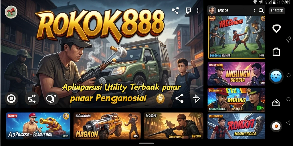 Tampilan antarmuka aplikasi ROKOK88 yang memudahkan pengguna.