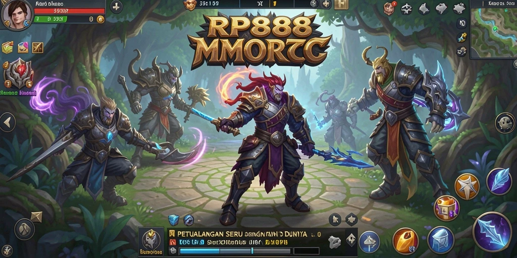 Tampilan gameplay seru di RP888 dengan aksi pertarungan epik.