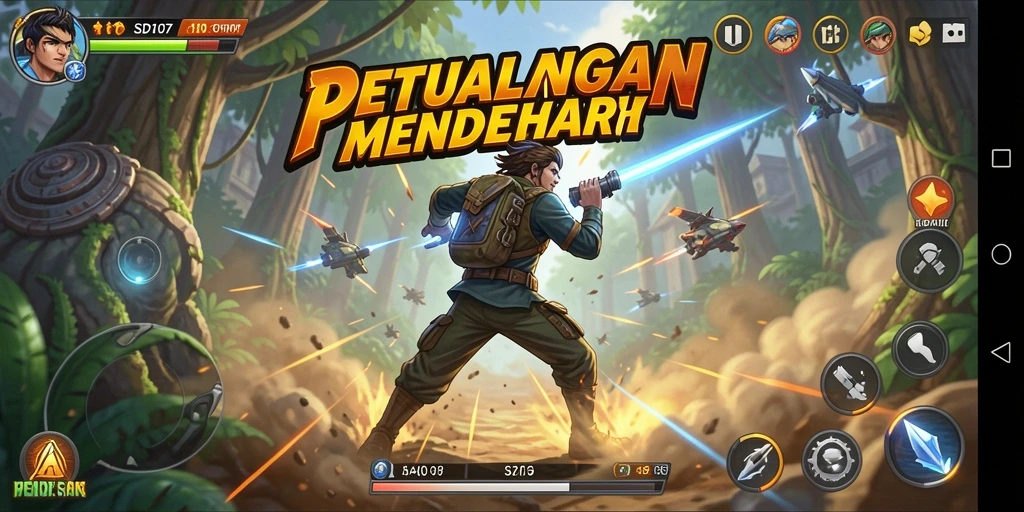 Screenshot SD107 menampilkan aksi seru dalam gameplay yang menegangkan.