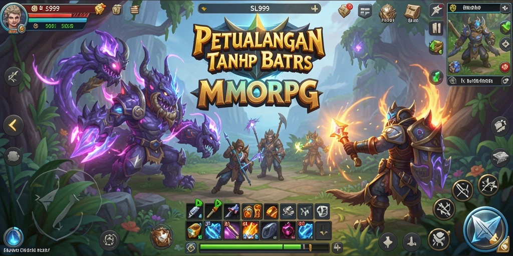 Tampilan gameplay SL999 yang epik, penuh aksi dan petualangan.