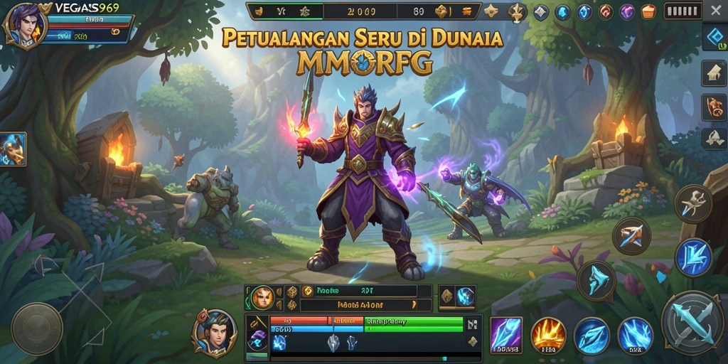 Tampilan gameplay seru dalam dunia fantasi MMORPG VEGAS969.